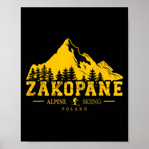 Zakopane Polen Skigebiet Alpinski Skilauf Poliatra Poster