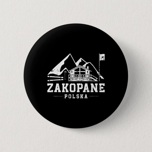 Zakopane Polska Wintersport Skifahren Snowboarden Button (Vorderseite)