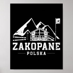 Zakopane Polska Wintersport Skifahren Snowboardfah Poster