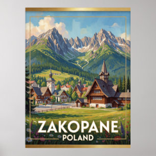 Zakopane Tatra-Gebirge Polen Reise Szene Poster