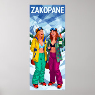 Zakopane Winterposter für den Après-Ski-Ausflug Poster