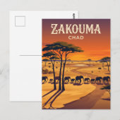 Zakouma-Nationalpark Tschad Postkarte (Vorne/Hinten)