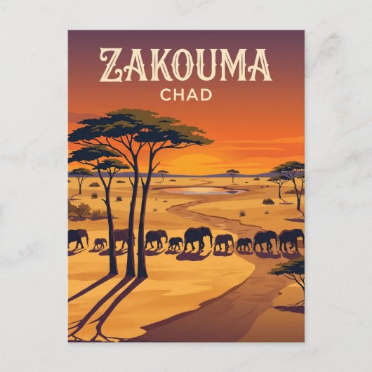 Zakouma-Nationalpark Tschad Postkarte (Vorderseite)
