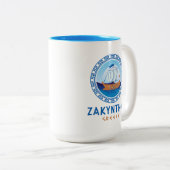 Zakynthos, Griechenland, Entwurf eines griechische Zweifarbige Tasse (VorderseiteRechts)