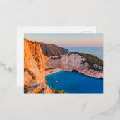 Zakynthos, Griechenland. Folien Feiertagspostkarte (Vorderseite/Rückseite)