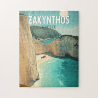 Zakynthos Griechenland Illustration Reise Kunst Vi