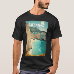 Zakynthos Griechenland Illustration Reise Kunst Vi T-Shirt
