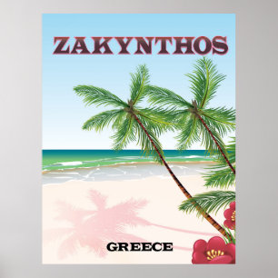 Zakynthos Griechenland Reiseplakat Poster