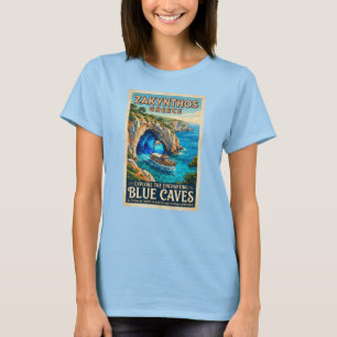 Zakynthos Griechenland Retro-Reiseplakat – Entdeck T-Shirt