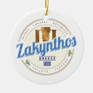 Zakynthos Insel Griechenland Urlaub Vintage Souven Keramik Ornament