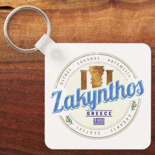 Zakynthos Island Griechenland Urlaub Vintag Souven Schlüsselanhänger