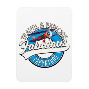 Zakynthos Logo in einem schönen Retro-Stil. Magnet