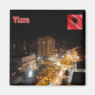 zAL003 VLORø NACHT Albanien, Kühlschrank Magnet