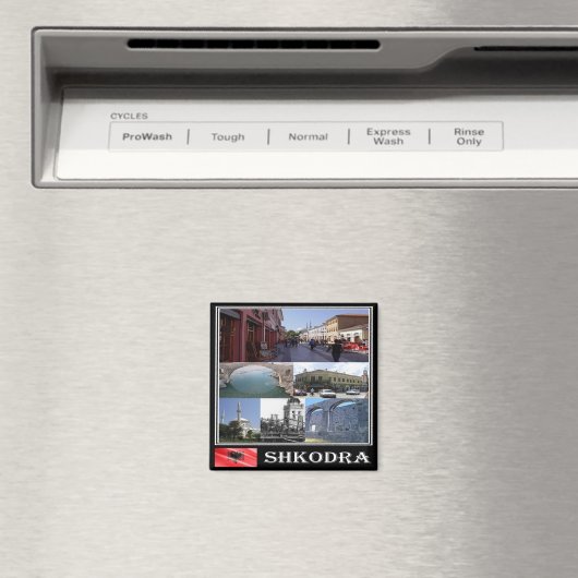 zAL007 SHKODËR Mosaic Albanien, Kühlschrank Magnet (In Situ (Geschirrspüler))