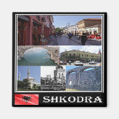 zAL007 SHKODËR Mosaic Albanien, Kühlschrank Magnet (Vorne)