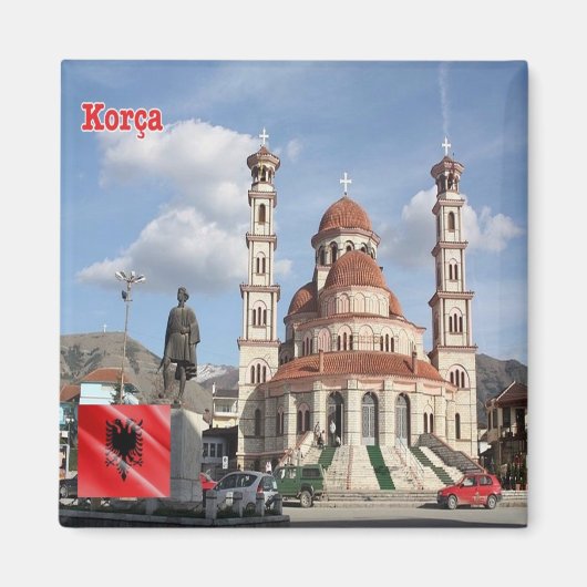 zAL011 KORÇø Albanien, Kühlschrank Magnet (Vorne)