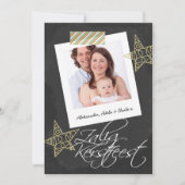 Zalig Kerstfeest Chalkboard Foto Rahmen und Band (Vorderseite)