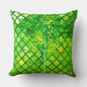 ZALMAXI-ZUHAUSE-grün, abstrakter Baumwirbel-Kissen Kissen