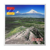 zAM008 MOUNT ARARARAT, Armenien, Fliese (Vorderseite)
