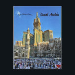 Zam Zam Tower Mecca Saudi Arabien Postkarte<br><div class="desc">Auf dieser Postkarte befindet sich der Zam-Zam-Turm in Mekka,  Saudi-Arabien. Foto: Haidan,  2019. Genießen Sie Ihre neue Zam Zam Tower Mecca Saudi Arabien Postkarte!</div>