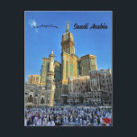 Zam Zam Tower Mecca Saudi Arabien Postkarte<br><div class="desc">Auf dieser Postkarte befindet sich der Zam-Zam-Turm in Mekka,  Saudi-Arabien. Foto: Haidan,  2019. Genießen Sie Ihre neue Zam Zam Tower Mecca Saudi Arabien Postkarte!</div>