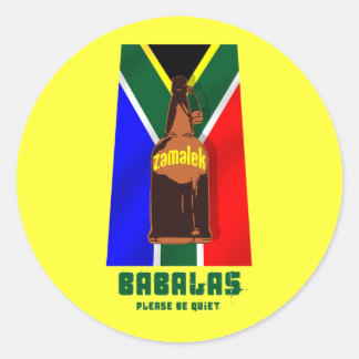 Zamalek - Babalas Bitte ruhig sein Runder Aufkleber