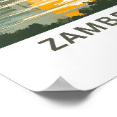 Zambezi River Africa Travel Print Poster (Ecke)