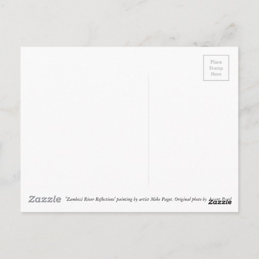 Zambezi River Reflections Postkarte (Rückseite)