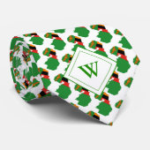 ZAMBIA Christlich Scripting Monogram Flag Krawatte (Gerollt)