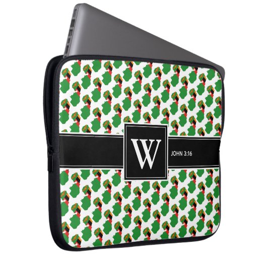 ZAMBIA Christlich Scripting Monogram-Notebook Laptopschutzhülle (Vorne Rechts)