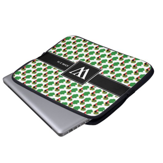 ZAMBIA Christlich Scripting Monogram-Notebook Laptopschutzhülle (Vorne Knopf)
