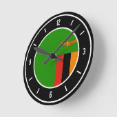 Zambia Flag Elegant Runde Wanduhr (Winkel)