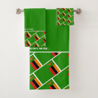ZAMBIA FLAG Gewohnte Schrift GREEN Sambia