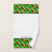 ZAMBIA FLAG Gewohnte Schrift WEISS Sambia Badhandtuch Set (Handtuch)