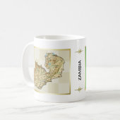 Zambia Flag + Karte Tasse (Vorderseite Links)