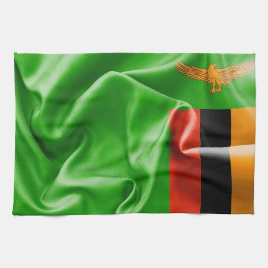 Zambia Flag Küchentuch (Horizontal)