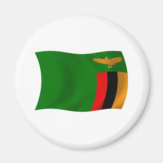 Zambia Flag Magnet (Vorne)