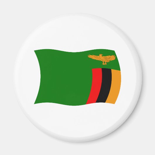 Zambia Flag Magnet (Vorne)