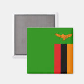 Zambia Flag Magnet (Vorderseite/Rückseite)