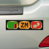 Zambia Flag Map Code Autoaufkleber (Auf Auto)