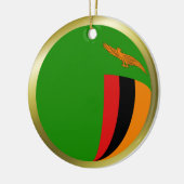 Zambia Flag Ornament (Links)