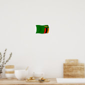 Zambia Flag Poster Print (Küche)