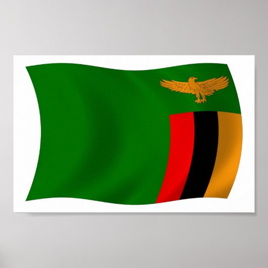 Zambia Flag Poster Print (Vorne)