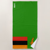 Zambia Flag Splendid Patriotic Strandtuch (Vorderseite)