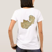Zambia Flag x Map T - Shirt (Rückseite)