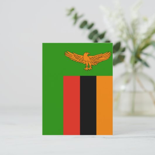 Zambia-Flagge Postkarte (Stehend Vorderseite)