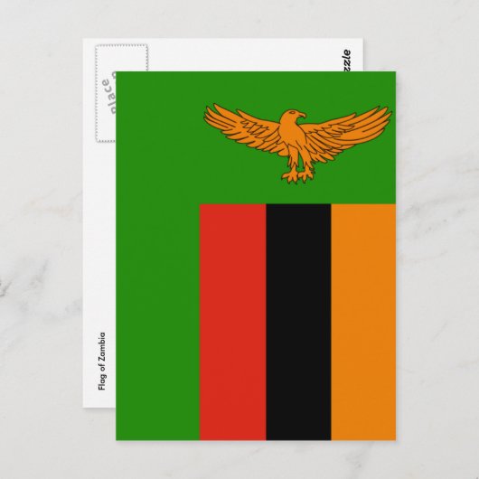 Zambia-Flagge Postkarte (Vorne/Hinten)