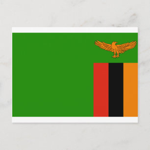 Zambia-Flagge Postkarte