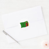 Zambia-Flaggenaufkleber Runder Aufkleber (Umschlag)