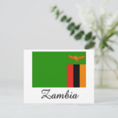 Zambia-Flaggendesign Postkarte (Stehend Vorderseite)